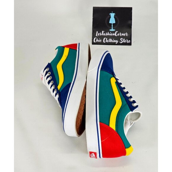 Vans Men's Yacht Club Old Skool Primary Color Block Canvas Shoes Size 9 114 - Picture 12 of 16